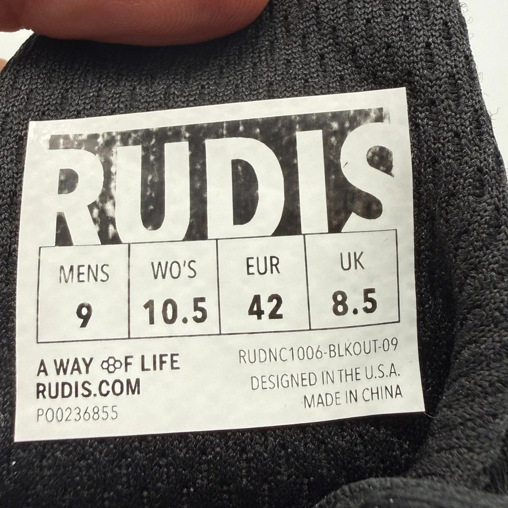 Rudis Colt Wrestling Shoes Mens 9 Blackout High Top Training Sneakers RUDNC1006